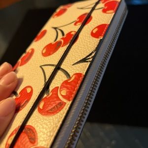 Coach cherry long wallet